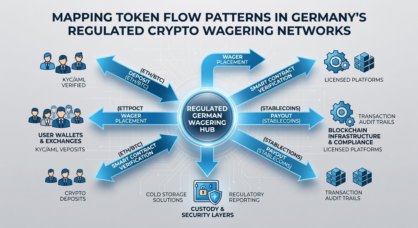 Detaillierte Darstellung von Token-Bewegungen zwischen Wallets und Wettplattformen in Deutschland
